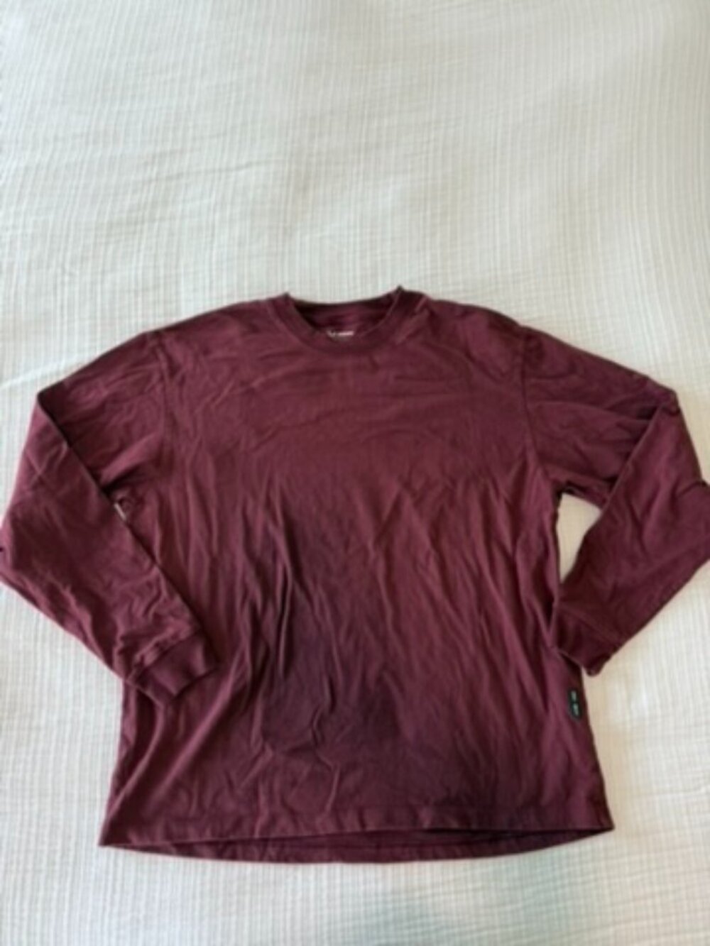 ASRV Heavyweight Long Sleeve Tee Crimson Red Men's M DSG-0614